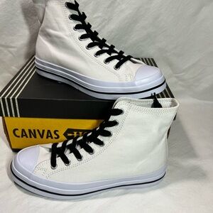 Mitchell & Ness Hood conference white high top sneakers Size W 7.5 M 5.5